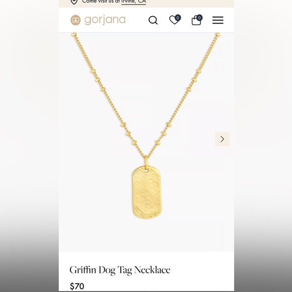 Griffin Dog Tag Necklace by Gorjana - Picture 2 of 5